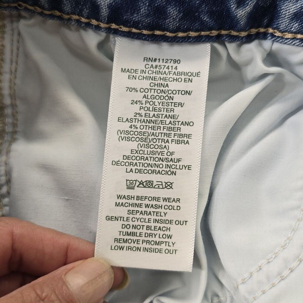 True Religion Joey Mid Rise Two-tone Flap Flare Womens Jeans Size 28 NEW - Picture 13 of 16